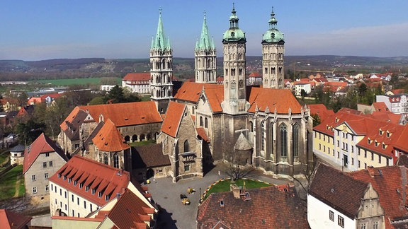 Blick aus der Vogelperspektive auf den Naumburger Dom