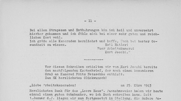 Auszüge aus der Monatsschrift "Das leere Haus", die die Mitarbeitenden des Leipziger Senders während des Krieges über Interna auf dem Laufenden hielt. 