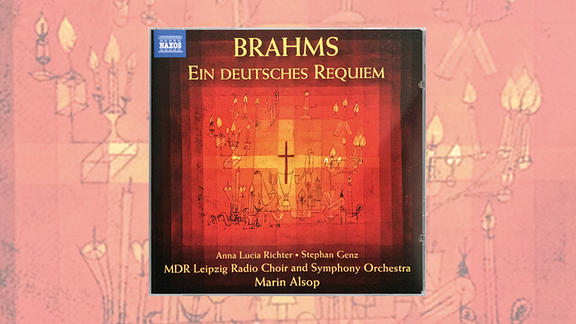 Cover der CD "Ein deutsches Requiem" mit den MDR-Ensembles unter Dirigentin Marin Alsop