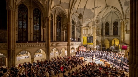 Der MDR-Rundfunkchor beim Konzert in der Leipziger Peterskirche