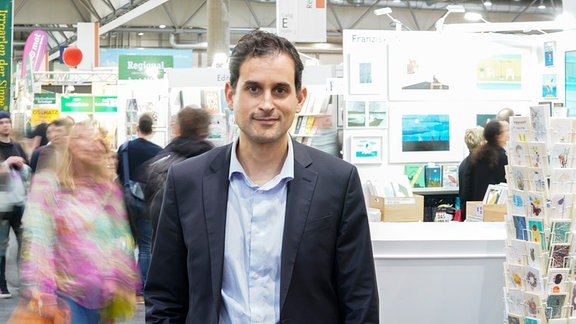 Philipp Peyman Engel auf der Leipziger Buchmesse.