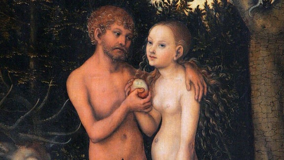 Gemälde: Lucas Cranach d.Ä. Adam und Eva im Paradies