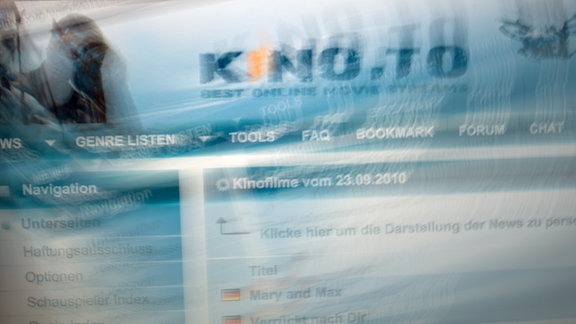 Startseite der illegalen Streaming-Website kino.to.