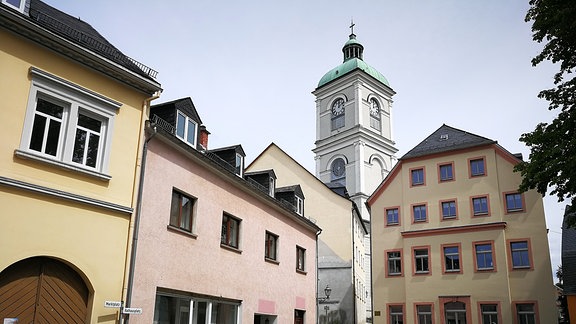 Kirchturm in Lößnitz