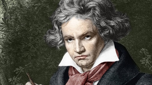 Ludwig van Beethoven in einem Gemälde von Karl Joseph Stieler.