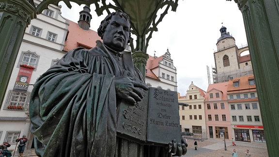 Denkmal des Reformators Martin Luther in Wittenberg