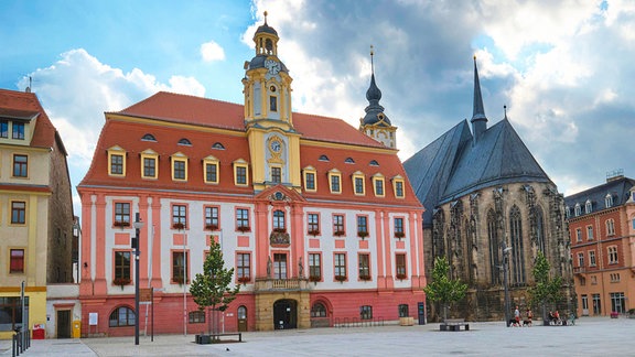 Rathaus und Marienkirche, Marktplatz