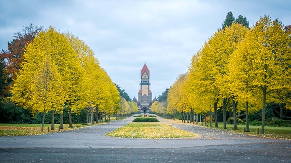 Südfriedhof in Leipzig im Herbst