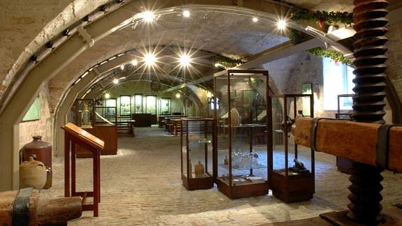 Ausstellungsräume des Weinmuseums auf Schloss Neuenburg