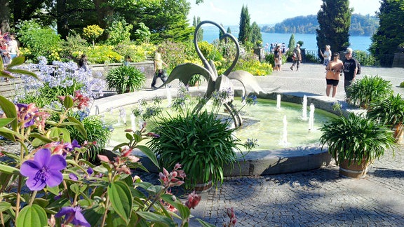 Mediterrane Terrasse auf Insel Mainau.