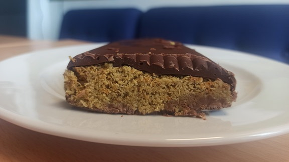 Ein Stück Schokoladenkuchen