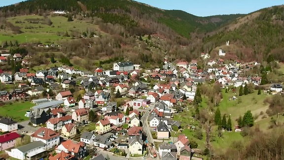 Blick auf Rauenstein von oben