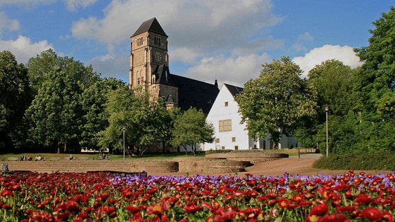 Außenansicht der Schlosskirche in Chemnitz