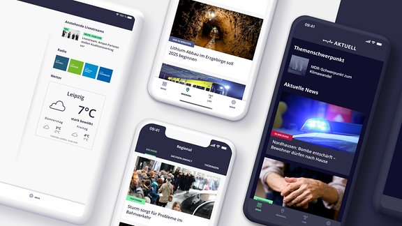 Die MDR AKTUELL App im neuen Design
