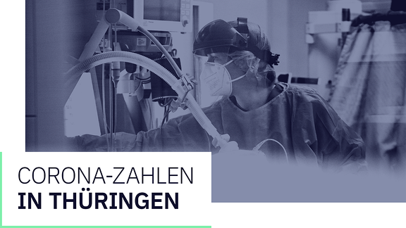 Corona-Zahlen und Grafiken Thüringen Eine Ärztin kümmert sich auf einer Intensivstation um einen Corona-Patienten