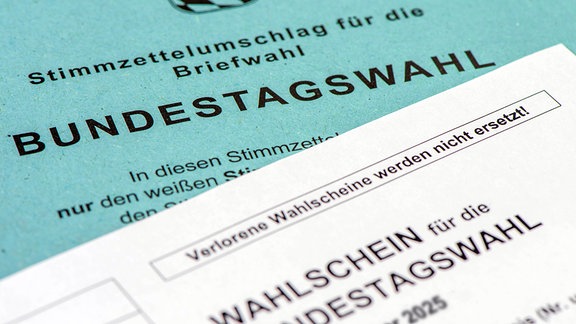 Wahlschein und Briefwahl zur Bundestagswahl 2025