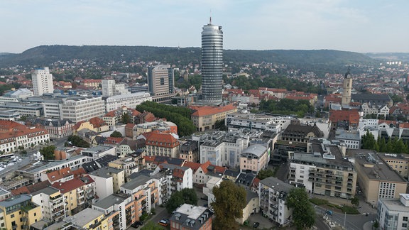 Das Zentrum von Jena. Die Stadt Jena warnt vor starker Wärmebelastung.