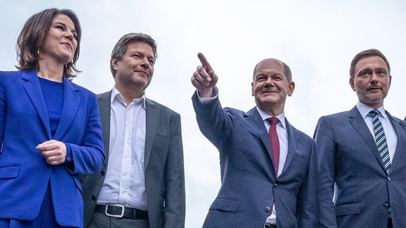 Annalena Baerbock, Robert Habeck, Olaf Scholz, Christian Lindner