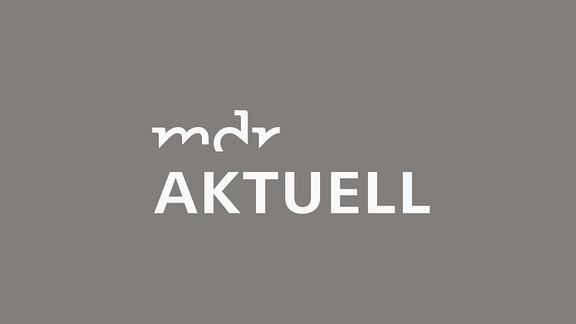 Logo MDR aktuell auf petrol-blauem Hintergrund