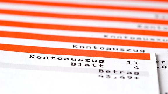 Kontoauszug in Papierform