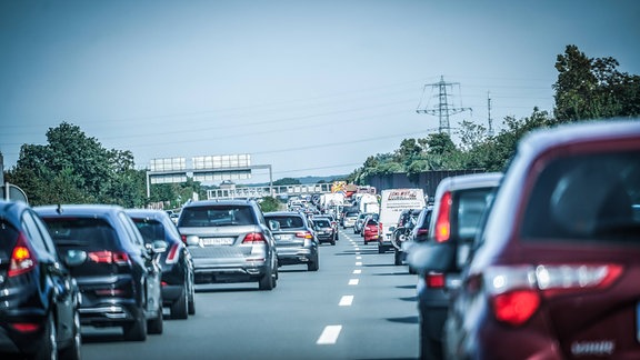 Stau auf einer Autobahn