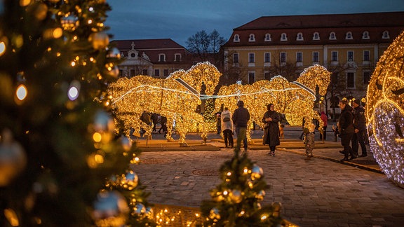 Die Licherwelt Magdeburg mit der umfangreichste Weihnachts- und Winterbeleuchtung in Mitteldeutschland verteilt über die ganze Stadt