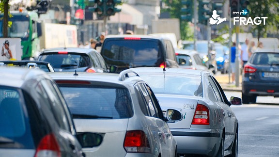 Verkehrsstau in der Innenstadt