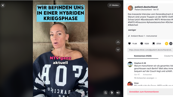 Ein Screenshot von einem TikTok Video des Kanals "Patient.Deutschland"