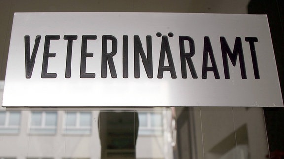 Veterinäramt - Schriftzug auf einem Schild