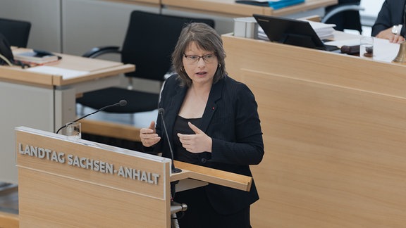 Katja Pähle im Landtag von Sachsen-Anhalt.