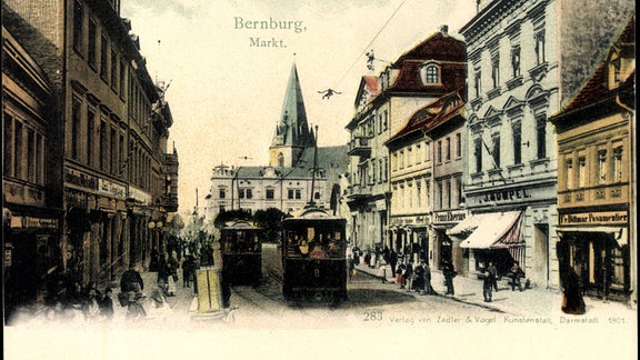 Bernburg, Blick zum Marktplatz, ca 1935