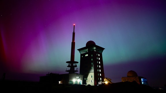 Polarlichter sind vom Brocken aus zu sehen. 