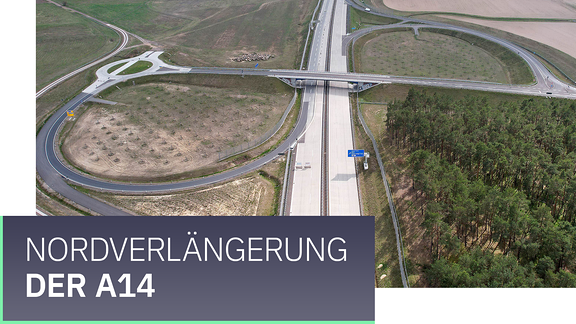 Die Baustelle an der Autobahn A14 bei Dolle. Die A14-Nordverlängerung wächst.