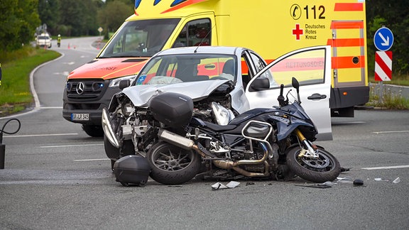 Motorradunfall bei Neueibau