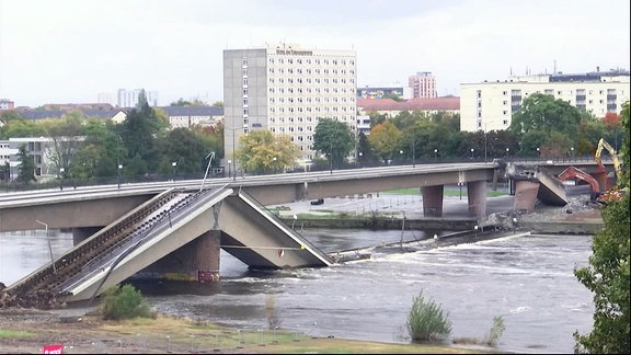 Abriss der Carolabrücke 