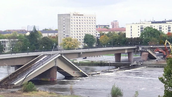 Abriss der Carolabrücke 