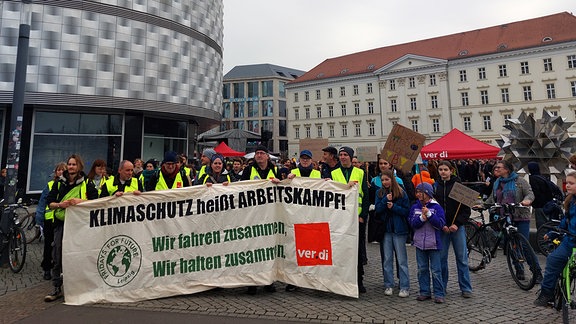 Klimastreik mit Verdi in Leipzig