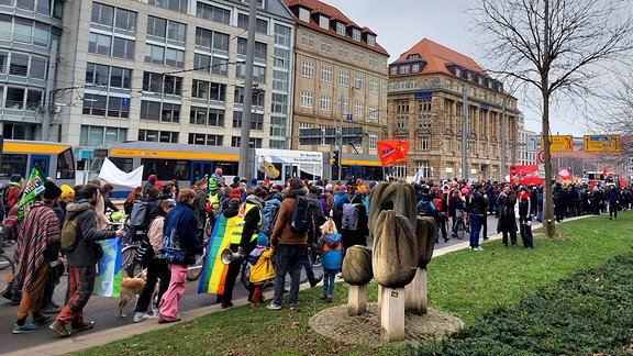 Klimastreik mit Verdi in Leipzig