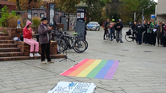 Demo an der Uni Leipzig