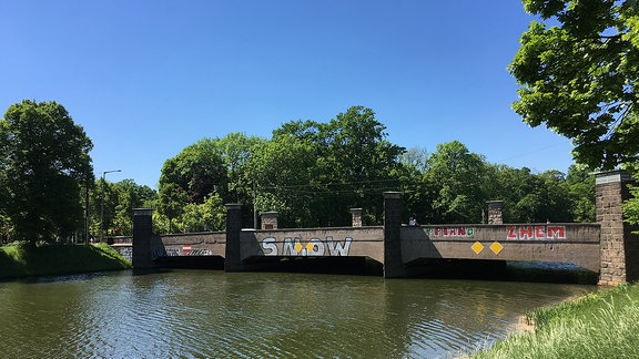 Die Plagwitzer Brücke in Leipzig