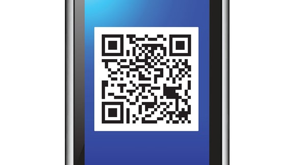 QR-Code auf Handy-Bildschirm