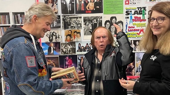 Volker Rosenau und sein großes Idol Dave Hill von der Band Slade