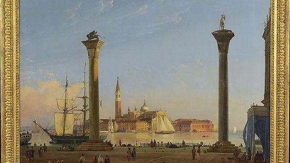 Piazzetta und San Giorgio Maggiore in Venedig, 1839, Öl auf Leinwand, 76,2 x 89,8 cm