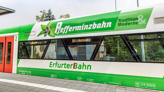 Triebwagen der Pfefferminzbahn