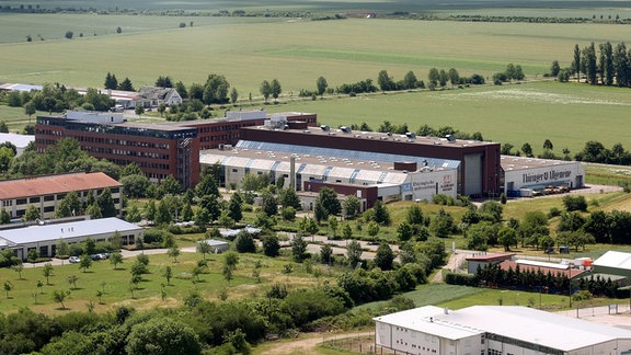 Blick auf das Verlagshaus / Druckhaus der Thüringer Allgemeine