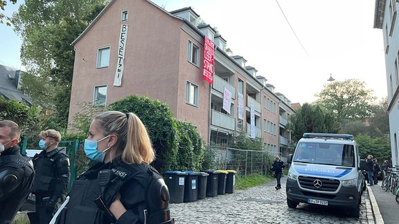 Hausbesetzung in Weimar mit Polizeieinsatz