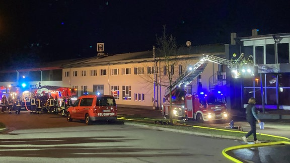 Feuerwehteinsatz auf dem Firmengelände