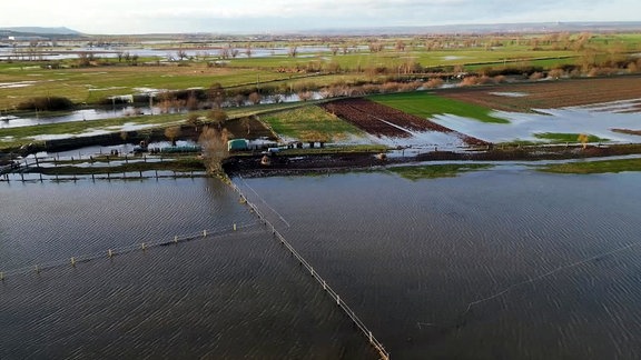 Hochwasser bei Mönchpfiffel-Nikolausrieth