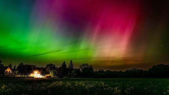 Polarlicht über Weimar-Niedergrunstedt