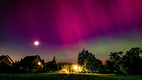 Polarlicht über Weimar-Niedergrunstedt